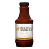 Bottle of Jack Stack Barbecue Honey Chipotle sauce on a white background
