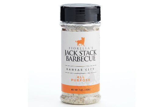 Fiorella's Jack Stack Barbecue seasoning container on a white background