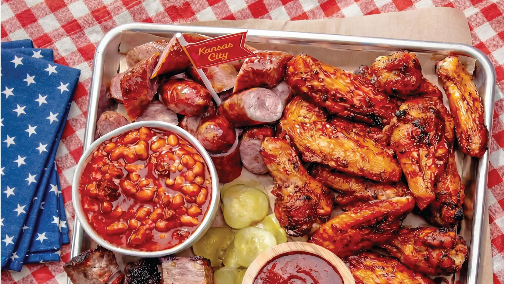4th of July barbecue tray
